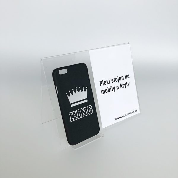 Plexisklový stojan na smartfón