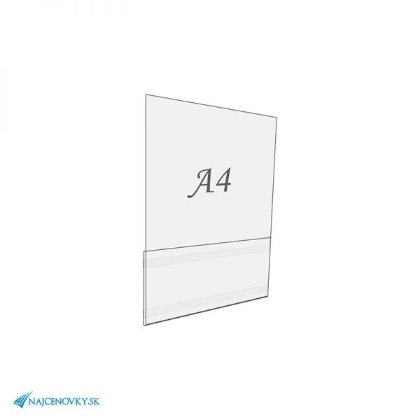Plexisklová samolepiaca kapsa A4, na výšku
