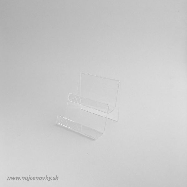 Plexi stojan pre 2 peňaženky, číry