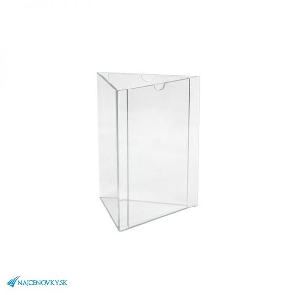 Kolmý stojan na menu trojstranný, formát A5 na výšku