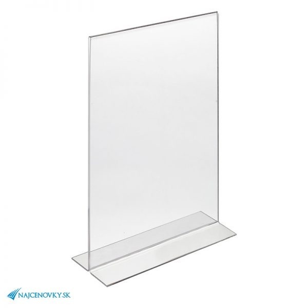 Plexi stojanček typu T formátu A3, na výšku