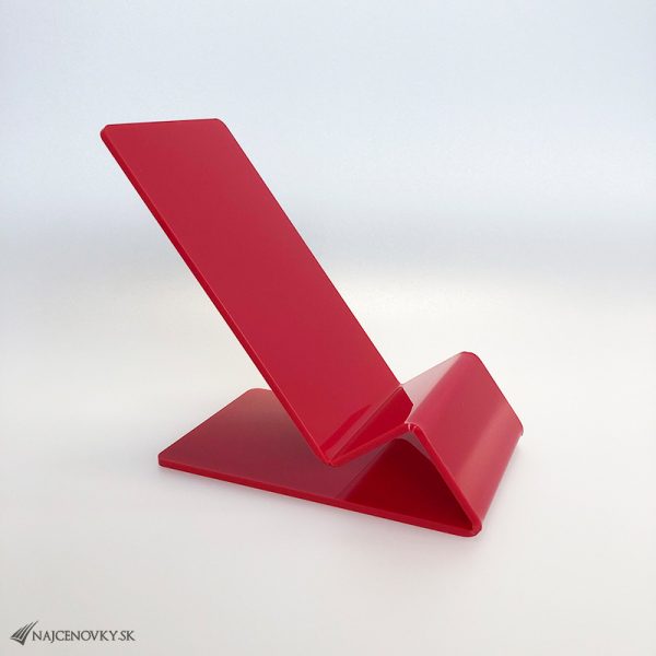 Držiak na mobil, kryt, puzdro z plexiskla, červený