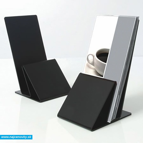 Plexi držiak na letáky a katalógy DL, čierny