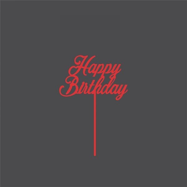 ZAPICH NA NARODENINOVÚ TORTU – HAPPY BIRTHDAY, ČERVENY