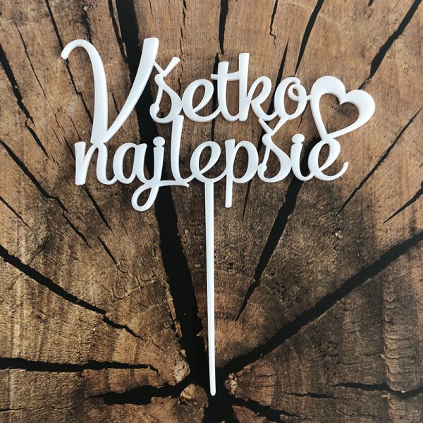 Zápich Všetko najlepšie so srdiečkom