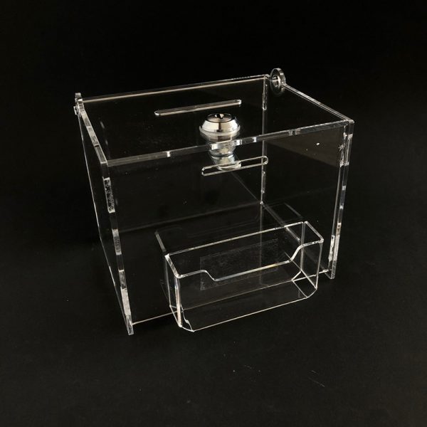 Plexi box 15x12x12cm s kapsou na vizitky